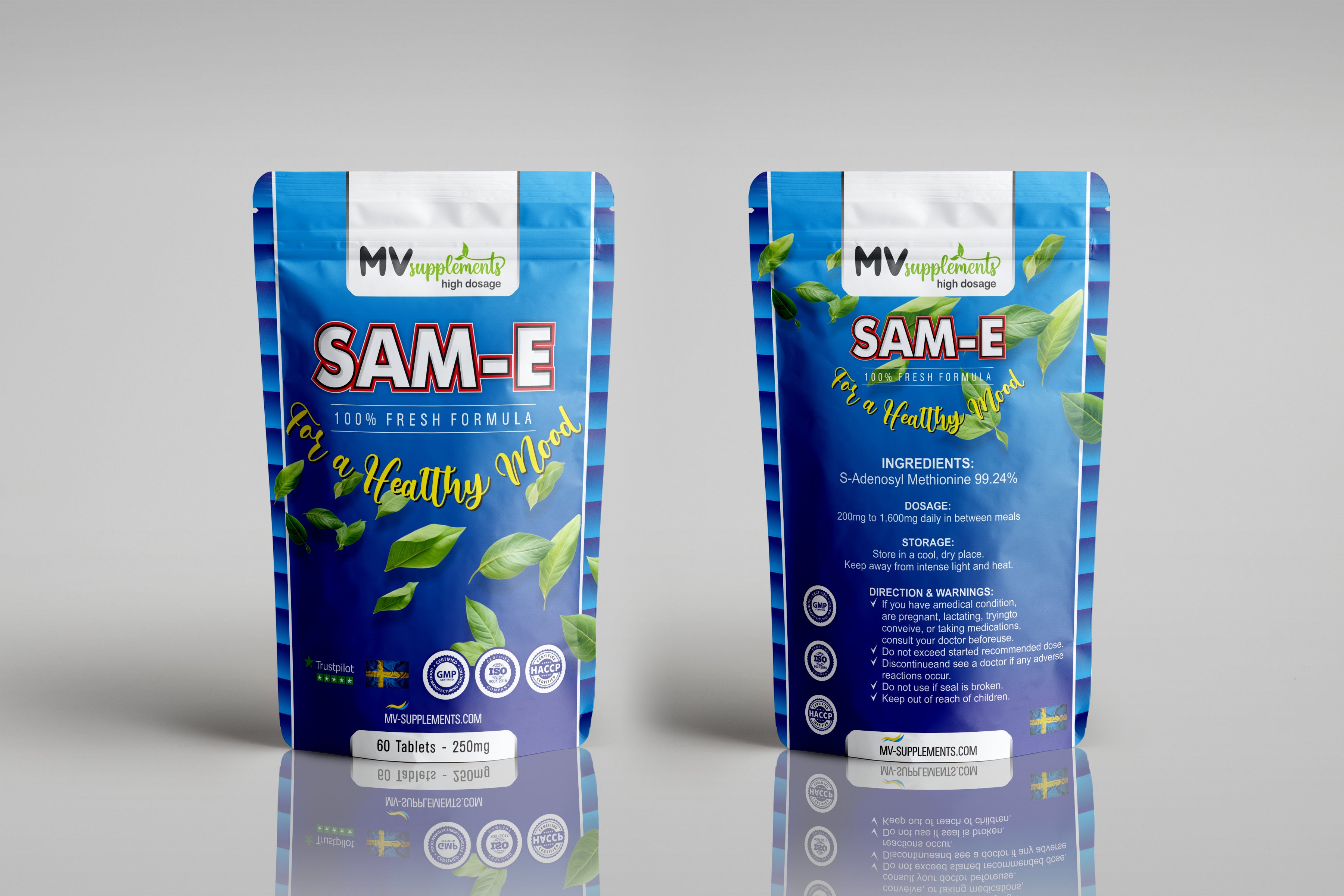 200mg SAM-e Capsules back